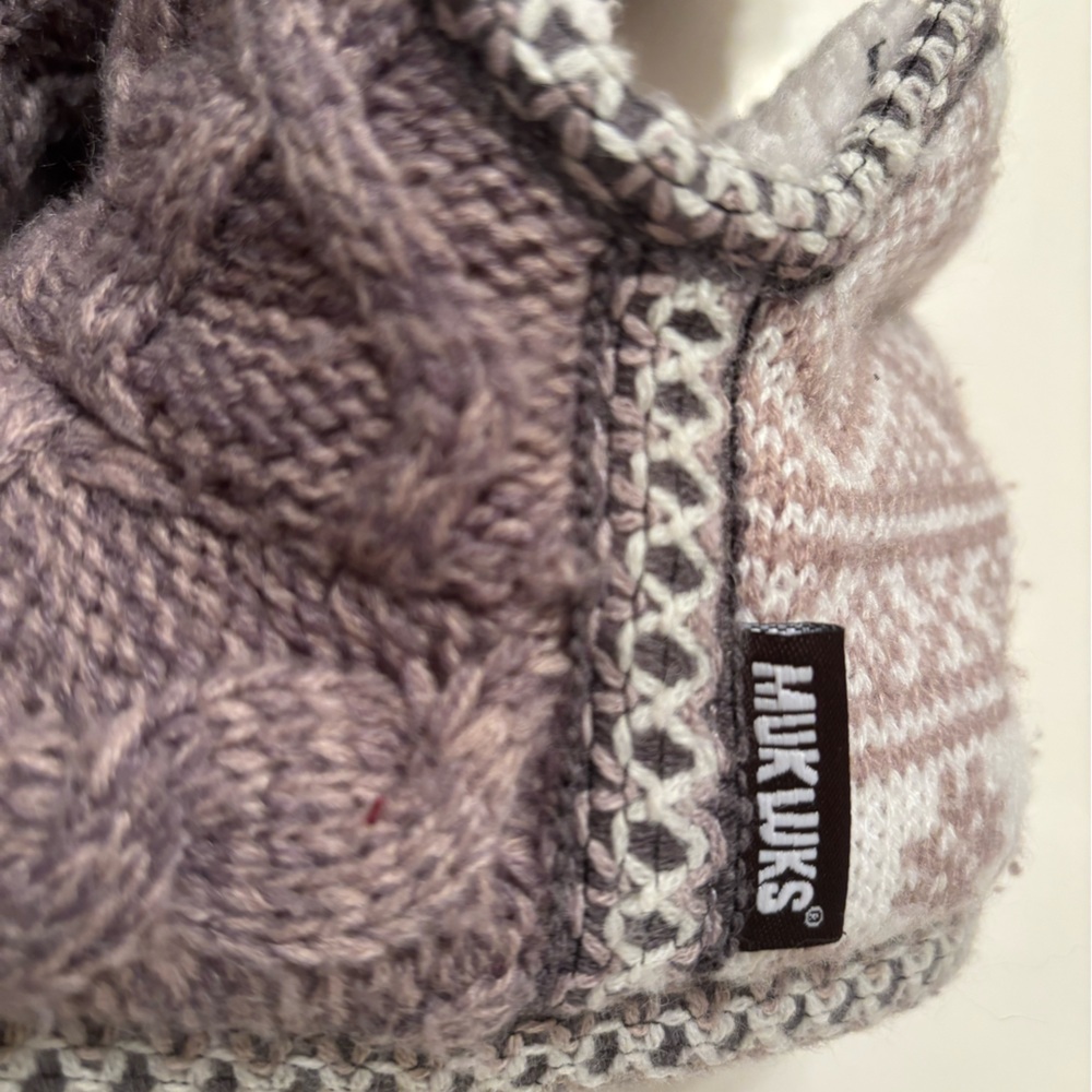 Muk Luks Gray Knit Slippers - Picture 3 of 6